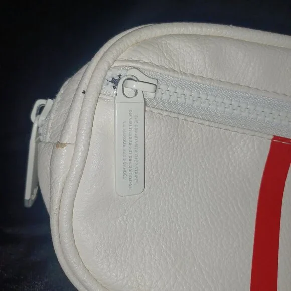 Adidas Originals White Waist Bag with Red Strap & Stripes - Picture 5 of 6
